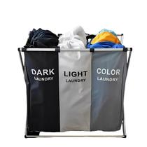 organizador Cesto saco Roupas Sujas 3 Compartimentos por cores organizador Cesto saco Roupas Sujas 3 Compartimentos por cores