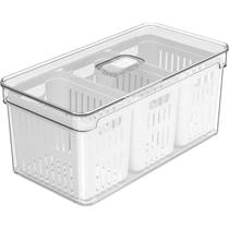 Organizador Clear Fresh com 3 Cestos 5L Natural OF750NT - Ou Organizador Clear Fresh com 3 Cestos 5L Natural OF750NT - Ou