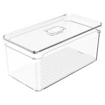 Organizador Clear Fresh com Cesto e Tampa 5 Litros Organização Geladeira Alimentos Cozinha Ou Organizador Clear Fresh com Cesto e Tampa 5 Litros Organização Geladeira Alimentos Cozinha Ou