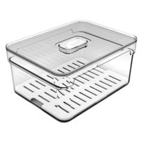 Organizador clear fresh com tampa 2,2 litros natural