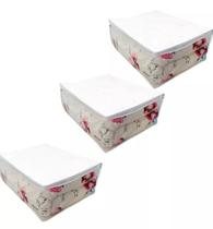 Organizador closet porta edredom queen kit 3un