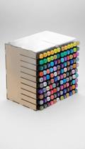 Organizador Colmeia 120 Canetas MDF Cru Organizador Colmeia 120 Canetas MDF Cru