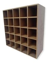Organizador colméia com 25 divisórias fundas mdf cru