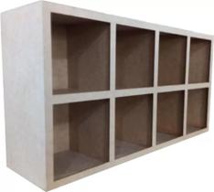 Organizador Colméia Em Mdf Cru Com 8 Divisórias 15x15x15 - Girassol