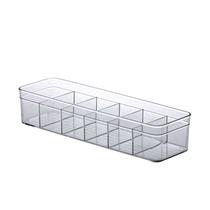 Organizador Colmeia Rígida Diamond Cristal Com 6 Div. C 35,5 Cm X L 10,5 Cm X A 7,5 Cm