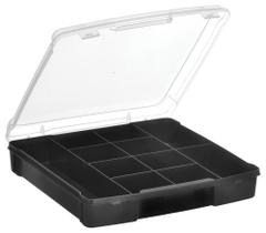 Organizador Com 11 Divisórias Com Tampa Incolor Base Preta