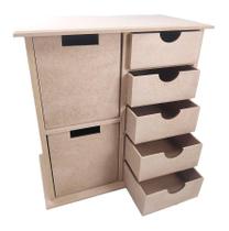 Organizador Com 7 Gavetas Em Mdf Liso