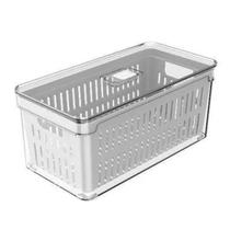 Organizador Com Cesto E Tampa 05L Clear Fresh Natural OU-Un
