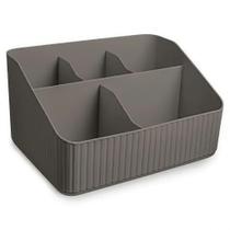 Organizador Com Divisorias Cinza Es 1218 - Usual Utilidades Organizador Com Divisorias Cinza Es 1218 - Usual Utilidades