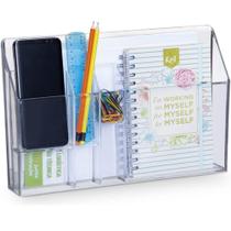 Organizador com Nicho Cristal 6x33,5x22cm Office Waleu Organizador com Nicho Cristal 6x33,5x22cm Office Waleu
