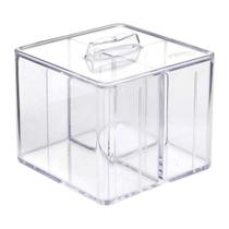 Organizador com tampa 3 divisórias cristal Dello Organizador com tampa 3 divisórias cristal Dello