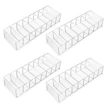 Organizador compacto Foraineam Acrylic Cosmetics, pacote com 4 Organizador compacto Foraineam Acrylic Cosmetics, pacote com 4