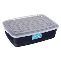 Organizador Container 5 Litros Preto Com Tampa 34x24x11Cm - Arqplast