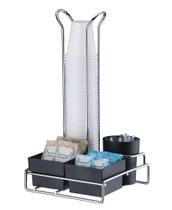 Organizador Copos Descartáveis 50 e 80ml Porta Sachês e Mexedor Cromado - 1151PT Future Organizador Copos Descartáveis 50 e 80ml Porta Sachês e Mexedor Cromado - 1151PT Future