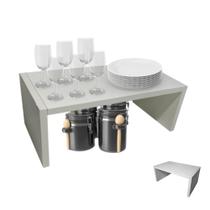 Organizador Cozinha Armário Mesa 100%mdf Branco Montado