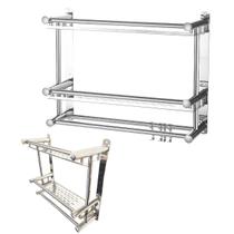 Organizador Cozinha Banheiro Inox Suporte Multiuso Prateleira Gancho Porta Toalha Shampoo Condicionador Tempero Condimento Resistente Utensilios Funci Organizador Cozinha Banheiro Inox Suporte Multiuso Prateleira Gancho Porta Toalha Shampoo Condicionador Tempero Condimento Resistente Utensilios Funci