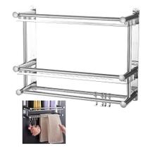 Organizador Cozinha Banheiro Prateleira Inox Gancho Suporte Multiuso Utensilio Shampoo Condicionador Toalha Porta Casa Tempero Condimento Pratico Mul Organizador Cozinha Banheiro Prateleira Inox Gancho Suporte Multiuso Utensilio Shampoo Condicionador Toalha Porta Casa Tempero Condimento Pratico Mul