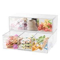 Organizador de acessórios de cabelo JDOTL para meninas, acrílico, 2 unidades