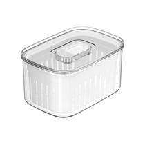 Organizador De Alimentos Clear Fresh 650ml C/ Cesto Natural