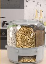 Organizador De Alimentos Giratório 6 Divisórias Porta Grãos Cor:Branco