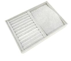 Organizador de Anéis e Correntes Misto Cinza 35x24x3 cm Organizador de Anéis e Correntes Misto Cinza 35x24x3 cm