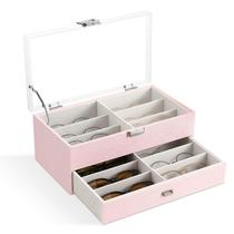 Organizador de Anteojos MoKo con 2 Niveles para Mujeres, Acrílico Rosa