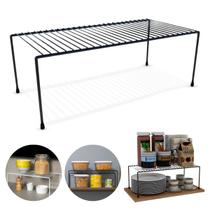 Organizador de Armário 42cm Aramado Cor Preto ou Branco Prateleira Suporte Aço Sapateira Organizador de Armário 42cm Aramado Cor Preto ou Branco Prateleira Suporte Aço Sapateira