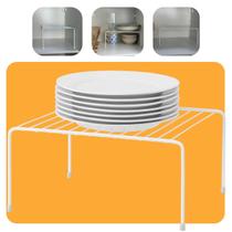 Organizador De Armario Aramado De Aço Carbono Prateleira Resistente Multiuso Versátil Branca Organizador De Armario Aramado De Aço Carbono Prateleira Resistente Multiuso Versátil Branca