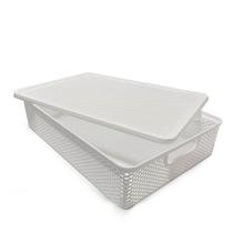 Organizador de Armário C/ Tampa Branco 36x26x8CM Linea Organizador de Armário C/ Tampa Branco 36x26x8CM Linea