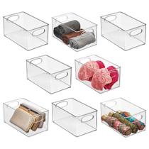 Organizador de armário mDesign Plastic Basket Storage, pacote com 8 Organizador de armário mDesign Plastic Basket Storage, pacote com 8