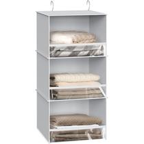 Organizador de armários Simple Houseware, 3 prateleiras, pendurado em cinza