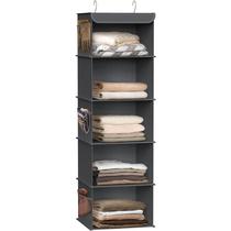 Organizador de armários Simple Houseware, 5 prateleiras, pendurado em cinza escuro