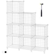 Organizador de armazenamento ANWBROAD Wire Cube 9 Cube Metal Grids