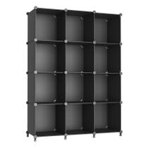 Organizador de armazenamento AWTATOS Cube 12 Cube Bookshelf preto