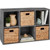 Organizador de armazenamento Best Choice Products 6-Cube Dark Grey Organizador de armazenamento Best Choice Products 6-Cube Dark Grey