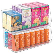 Organizador de armazenamento Bin Basket MDesign Ligne PET Plastic, pacote com 2 unidades