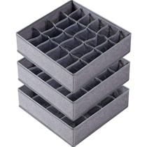 Organizador de armazenamento Criusia Sock Underwear 64 células, pacote com 3 unidades, cinza Organizador de armazenamento Criusia Sock Underwear 64 células, pacote com 3 unidades, cinza