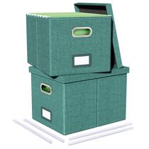 Organizador de armazenamento de arquivos Oterri 2 Pack Forest Green Box