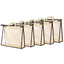 Organizador de armazenamento de bolsas suspensas, 5 peças, não tecido, transparente Organizador de armazenamento de bolsas suspensas, 5 peças, não tecido, transparente