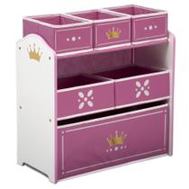Organizador de armazenamento de brinquedos Delta Children Princess Crown 6 Bin