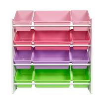 Organizador de armazenamento de brinquedos HoneyCando Kids com 12 caixas pastel Organizador de armazenamento de brinquedos HoneyCando Kids com 12 caixas pastel
