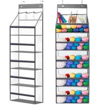 Organizador de armazenamento de fios Hobekoee Hanging com porta transparente