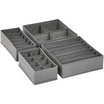 Organizador de armazenamento de gavetas Amazon Basics, conjunto de 4 cinzas
