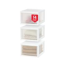Organizador de armazenamento de gavetas IRIS USA 14,5 Qt. Pacote de 3 em plástico Organizador de armazenamento de gavetas IRIS USA 14,5 Qt. Pacote de 3 em plástico