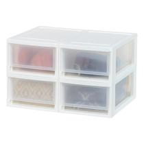 Organizador de armazenamento de gavetas IRIS USA 6L, pacote com 4 unidades, branco Organizador de armazenamento de gavetas IRIS USA 6L, pacote com 4 unidades, branco