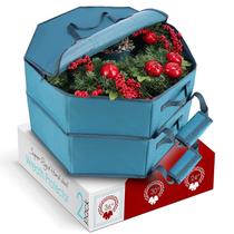 Organizador de armazenamento de grinaldas Hearth & Harbor Hard Shell 36 cm azul Organizador de armazenamento de grinaldas Hearth & Harbor Hard Shell 36 cm azul