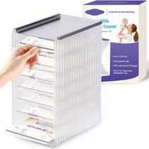 Organizador de armazenamento de leite materno E1vee1 Quick-Freeze Tower 17x11x23cm
