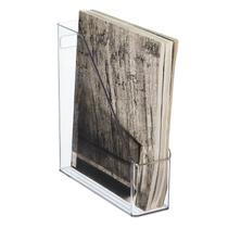 Organizador de armazenamento de pastas de arquivos mDesign Slim Vertical Clear Organizador de armazenamento de pastas de arquivos mDesign Slim Vertical Clear