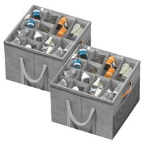 Organizador de armazenamento de sapatos Aokeyee Large Closet, pacote com 2 unidades, cinza Organizador de armazenamento de sapatos Aokeyee Large Closet, pacote com 2 unidades, cinza