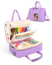 Organizador de armazenamento de suprimentos para artesanato e costura Telawsfun Purple